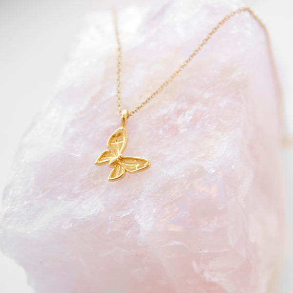 Dogeared Beautiful Enchanted Butterfly Gold Necklace