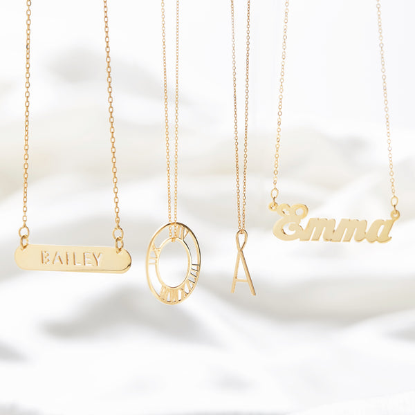 Simple Script Gold Plated Custom Nameplate Necklace