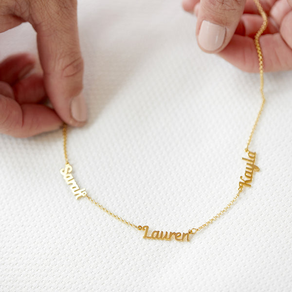 Gold Custom Two Name Necklace