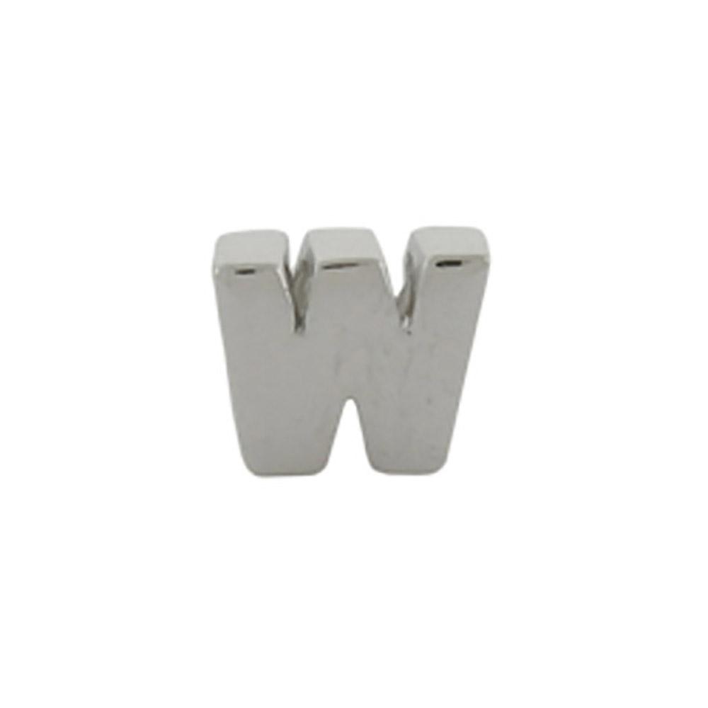 Sterling Silver AlphaBead Letter W