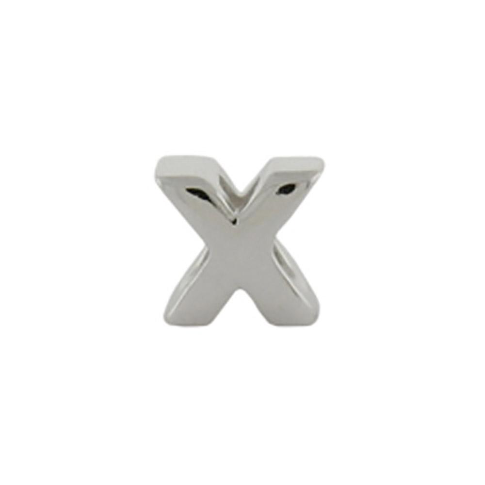 Sterling Silver AlphaBead Letter X