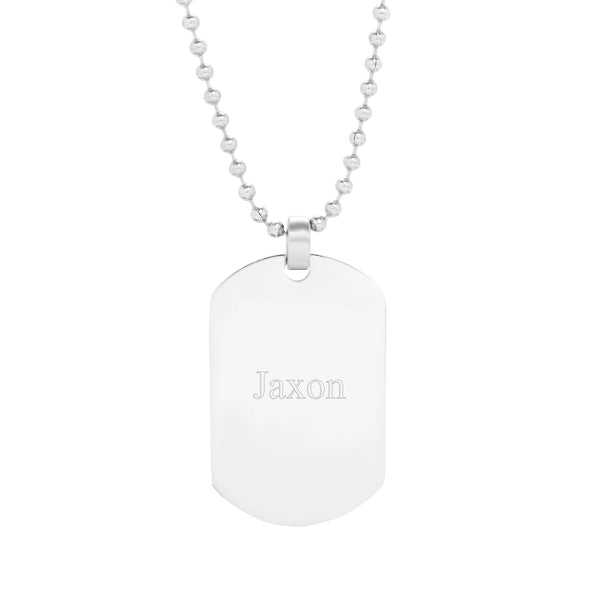 Stainless Steel Photo Father's Day Dog Tag Pendant
