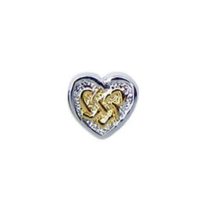 Gold Large Knotted Heart Oriana Bead  - Clearance Final Sale
