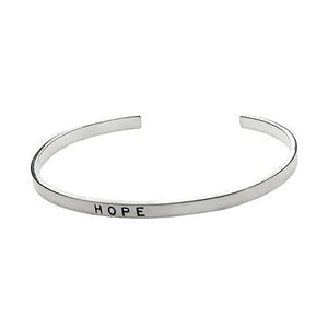 Sterling Silver Friendship Stackable Bracelet - Hope - Clearance Final Sale